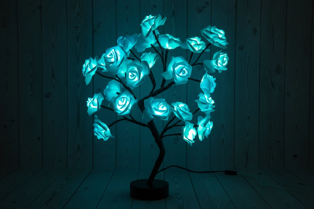 Różana Lampa LED do Dekoracji wnętrz